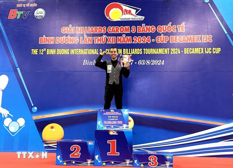  Trần Quyết Chiến đăng quang Giải Billiards Carom 3 băng Quốc tế Bình Dương 第1张