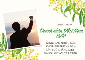 Lời chúc mừng sếp, đồng nghiệp nhân Ngày Doanh nhân Việt Nam 13/10/2024