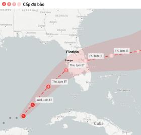 Dân Florida cuống cuồng sơ tán khi siêu bão Milton áp sát 