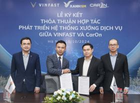 VinFast hợp tác CarOn mở chuỗi xưởng dịch vụ cho ôtô điện 